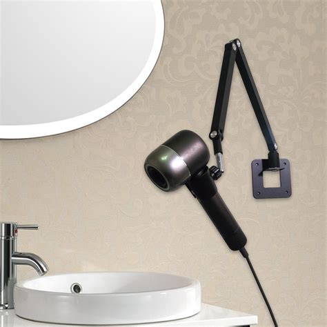 TOOYFUL Blow Dryer Holder Wall Mounted, Adjustable Easy Installation