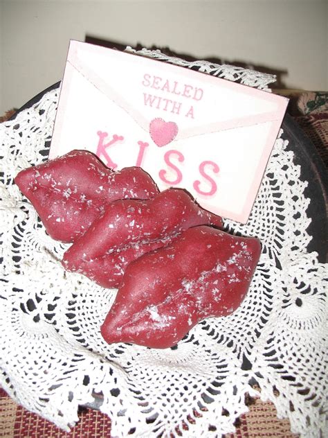 Valentine Kissing Lips With Vintage Post Card Bowl Filler - Etsy