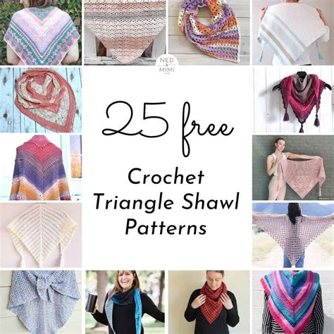 25 Free Crochet Triangle Shawl Patterns | Ned & Mimi