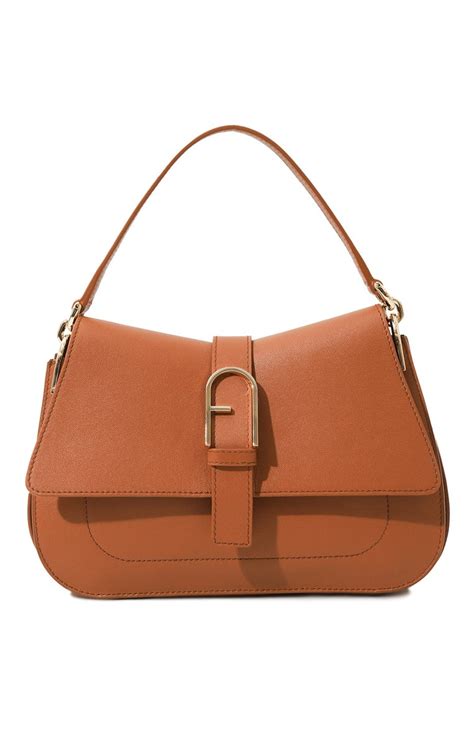Женская светло-коричневая сумка furla flow medium FURLA купить в ...