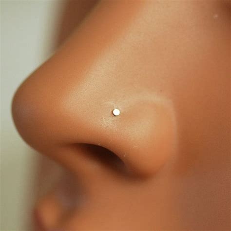 Tiny Nose Stud 14k gold filled nose stud 24 gauge nose stud | Etsy ...