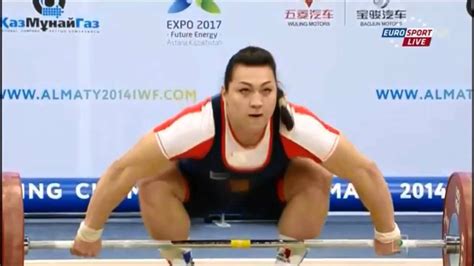 Nadezhda Evstiukhina at 2014 World Weightlifting Championship - YouTube