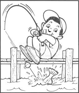 boy fishing clipart black and white 20 free Cliparts | Download images ...