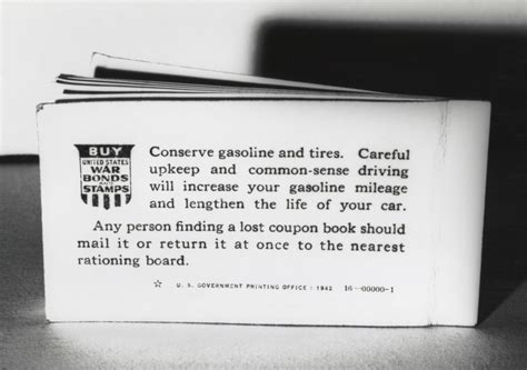 World War 2 Gasoline Rationing Booklet For One Year'S Consumption. From ...