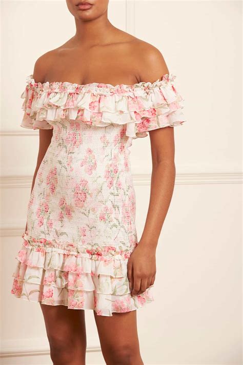 Summer Posy Chiffon Smocked Micro Mini Dress – Multi | Needle & Thread