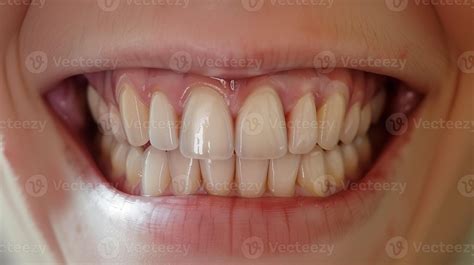close   perfectly aligned teeth  stock photo  vecteezy