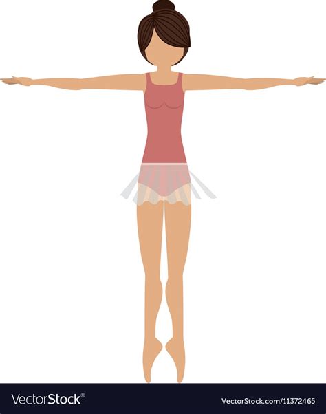 colorful dancer  position entrechat vector image