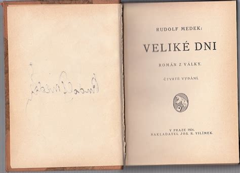 Veliké dni (podpis autora) | Antikvariát Pardubice