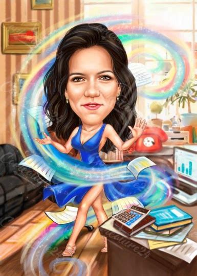 Карикатура за Жена - подарък по поръчка от снимка | Caricature24