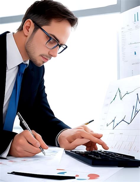 Premium Photo | Accountant calculating profit with financial analysis ...
