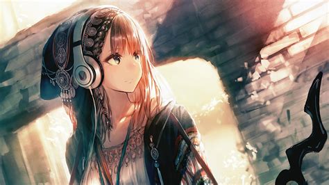 anime girl headphones wallpapers top  anime girl headphones