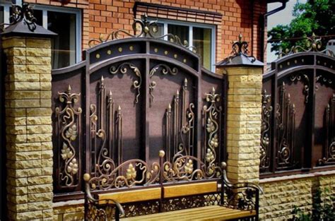 Забор из кирпича своими руками: установка, варианты на фото