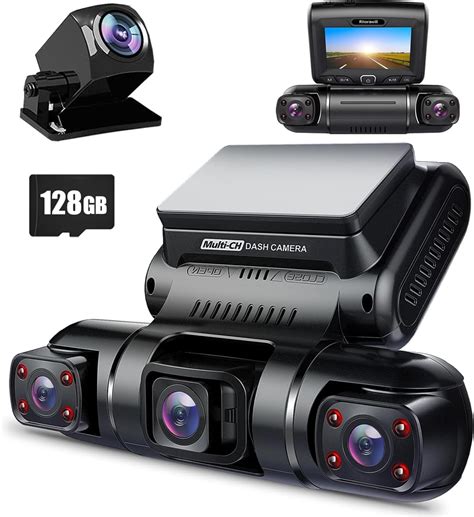Rhorawill 360° View 4 Channel Dash Cam Front and Rear Inside Left Right