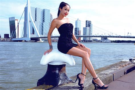 Asian, model, women, long hair, brunette, barefoot sandal, ponytail