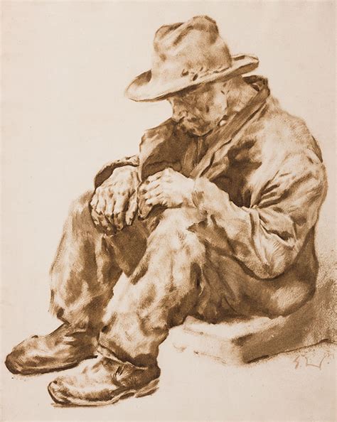 WOLFSFELD Erich (1884-1956) – Hungry Man. | ABBOTT and HOLDER