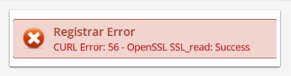 troubleshooting curl error  openssl sslread success error