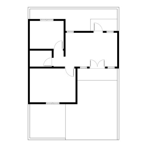 Black and White floor plan of a modern unfurnished house for your