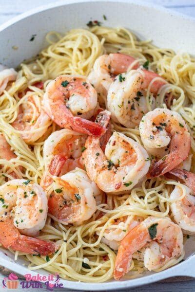 Lemon Garlic Shrimp Pasta | Bake It With Love