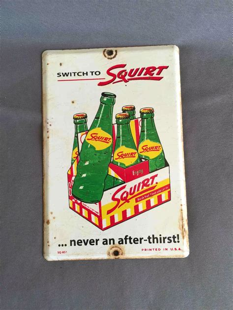 Vintage Squirt soda door push sign | Pub