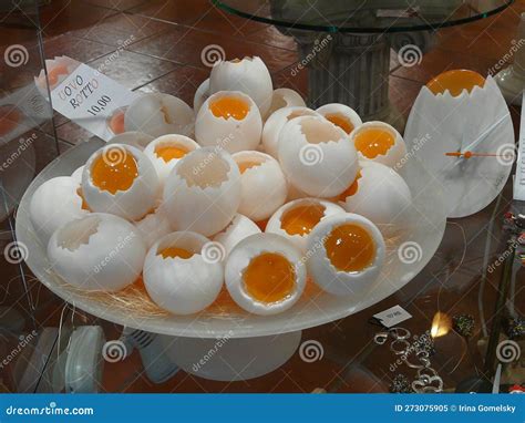Alabaster Crafts in the Window of a Gift Shop in Volterra, Italy Stock ...