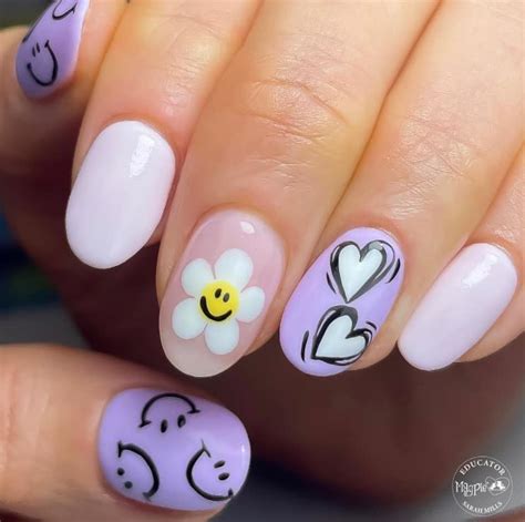 47 Smiley Face Nails For A Trendy Manicure