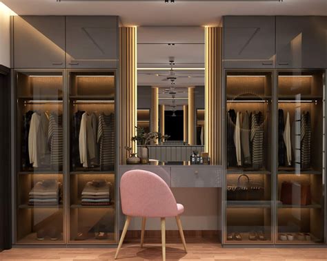 convenient contemporary styled spacious wardrobe design livspace