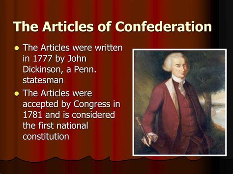 articles  confederation chapter  section  powerpoint