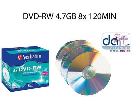 DVD- RW 4.7GB 8x 120MIN VERBATIM | Dart Stationery