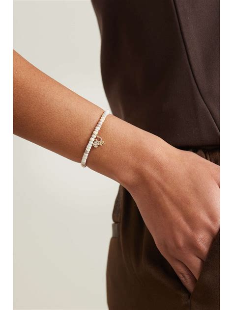 SYDNEY EVAN Luck Cluster 14-karat gold, opal and diamond bracelet | NET