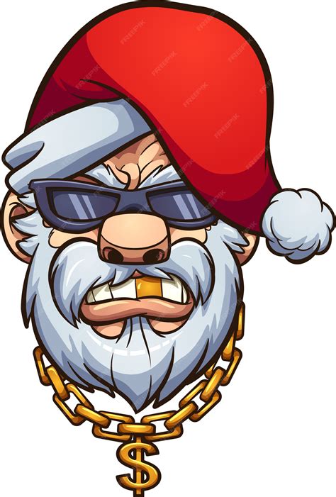 Premium Vector | Gangster santa