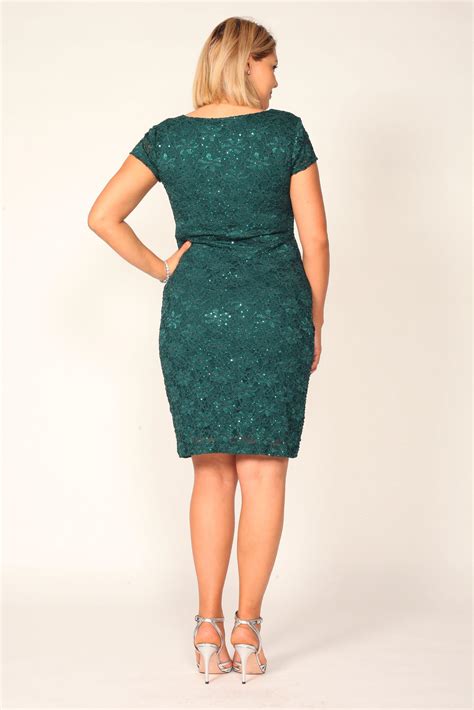 Hunter Green Connected Apparel Short Fitted Cocktail Dress for $69.99