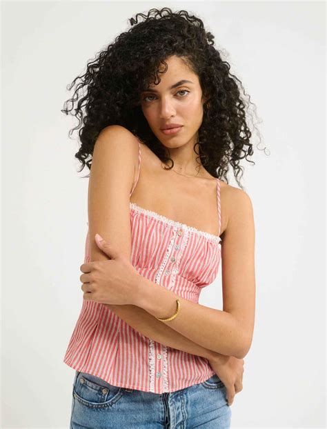 Lemon Grove Cotton Peplum Top | Sundown Stripe – Rumored
