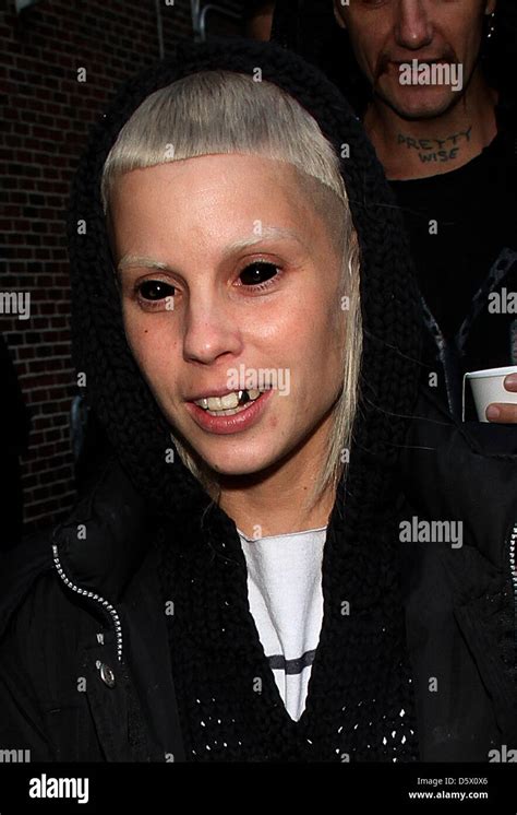 Yolandi Visser of Die Antwoord Celebrities outside of the Ed Sullivan ...