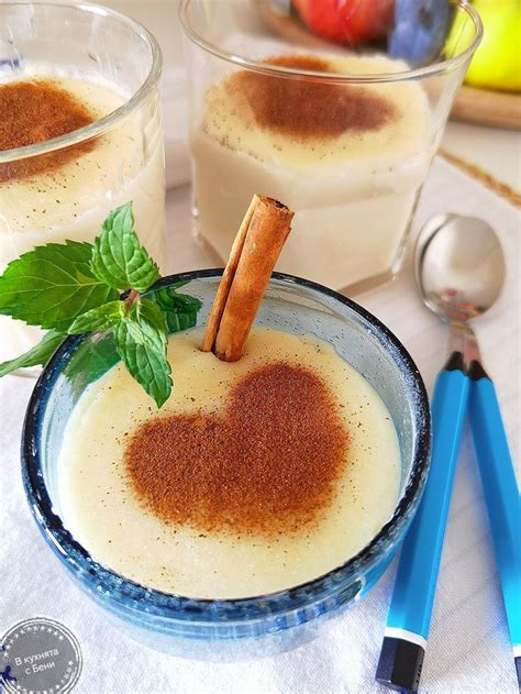 Мляко с оризов грис/Milk with rice semolina | Десерты, Парфе, Пудинг