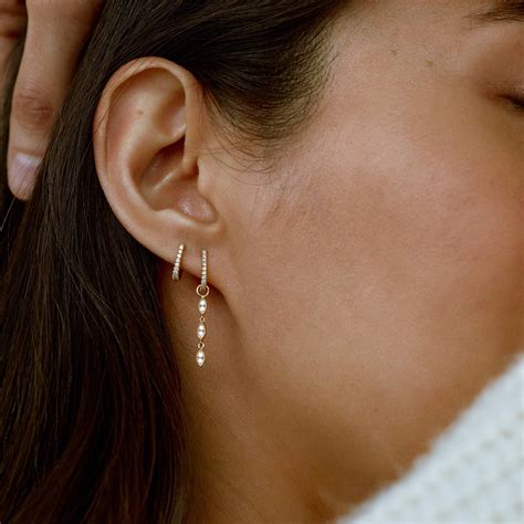 18k Recycled Gold Diamond Earring | Kimai