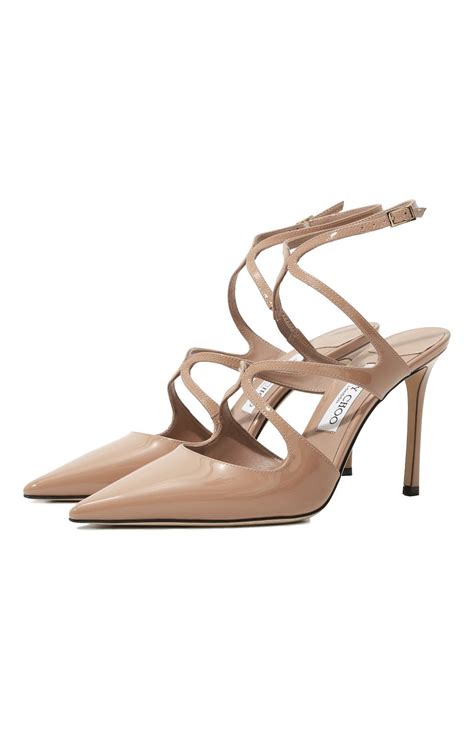 Женские бежевые кожаные туфли azia 95 JIMMY CHOO купить в интернет ...