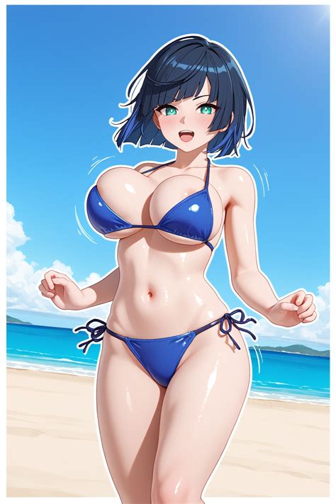 rule  ai generated breasts female female  genshin impact kak ai