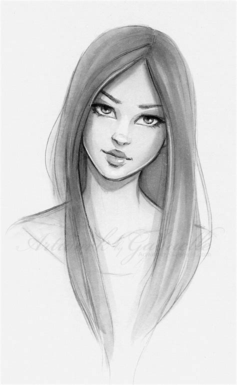 Female Face Drawing Images at PaintingValley.com | Explore collection ...