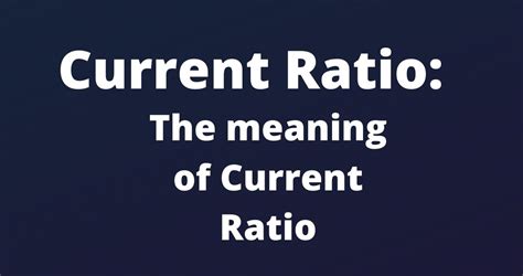 current ratio    current ratio estradinglife