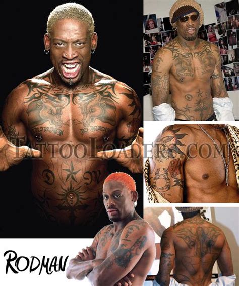 Dennis Rodman Sun Tattoos