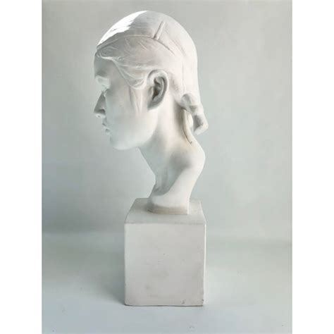 1960s Large Vintage Plaster Female Bust Sculpture | Chairish