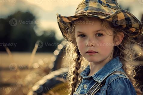 Young cowgirl in golden hour light 47326645 Stock Photo at Vecteezy