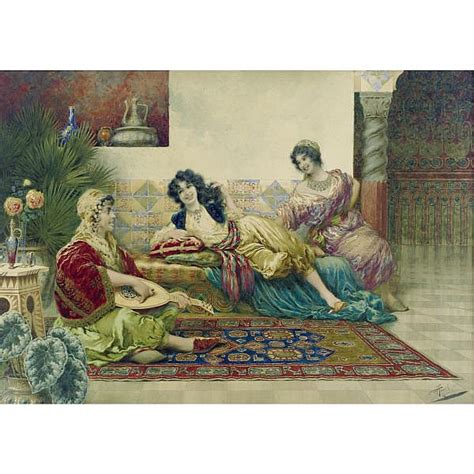 Sold Price: Giuseppe Aureli 1858-1929 , Idle hours in the harem ...