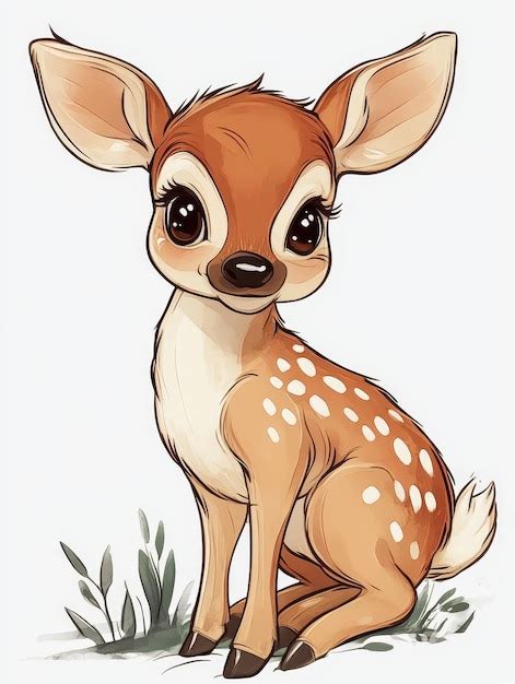 cute deer drawing illustration images    freepik