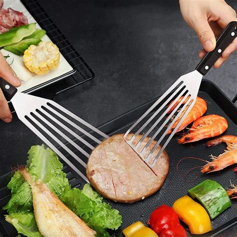Fish Spatula Stainless Steel Fish Turner Spatula Slotted Turner Thin ...