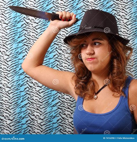 stabber stock photo image  discontent female displeased