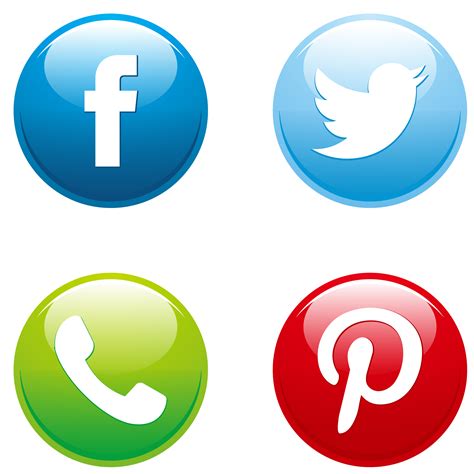 Set Media Button Buttons Euclidean Vector Social Transparent HQ PNG ...