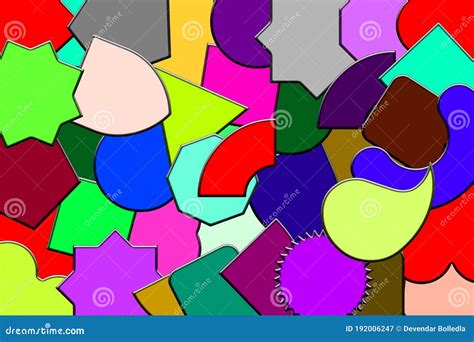 multi colour geometric shapes beautiful texture stock illustration