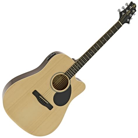 DISC Greg Bennett D-2CE Electro Acoustic Guitar, Natural at Gear4music