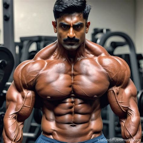 muscular indian male stable diffusion